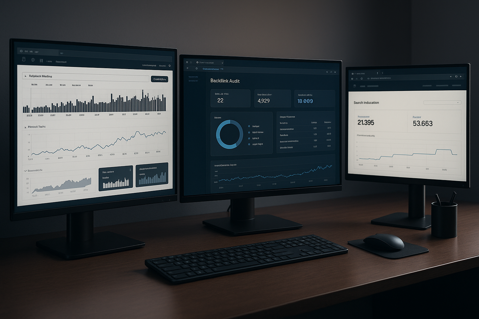 Expired domains checklist - Digital workspace showing Wayback Machine, backlink audit, and indexation results