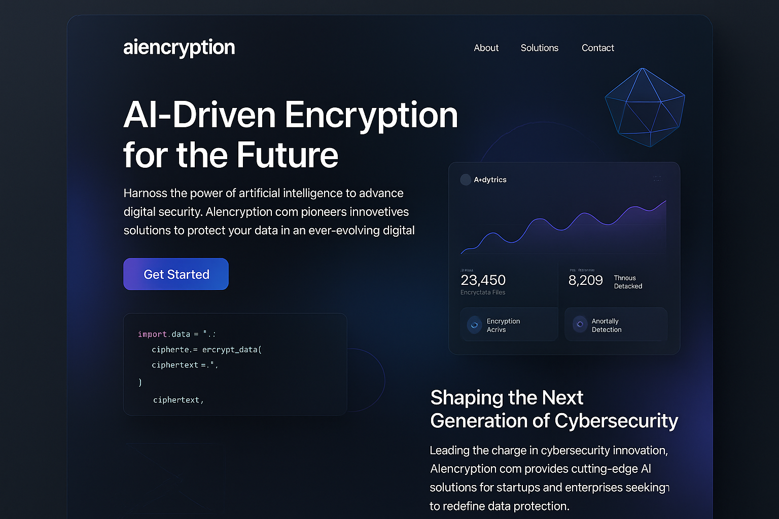 aiencryption.com website mockup