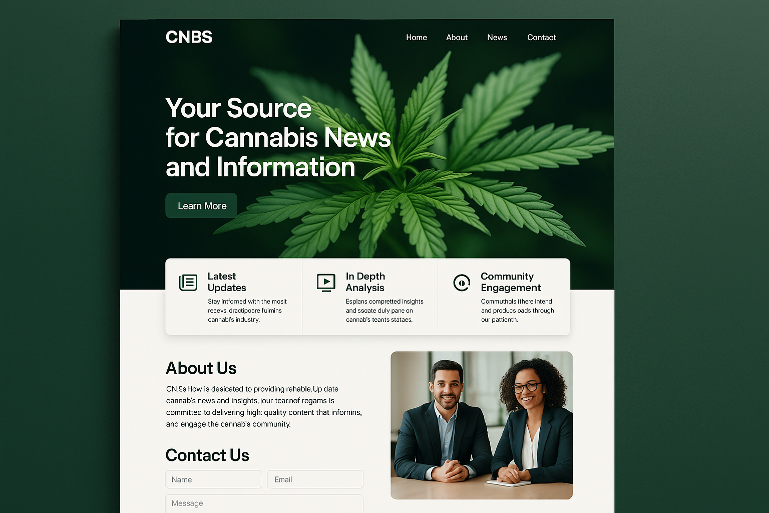 cnbsnow.com website mockup