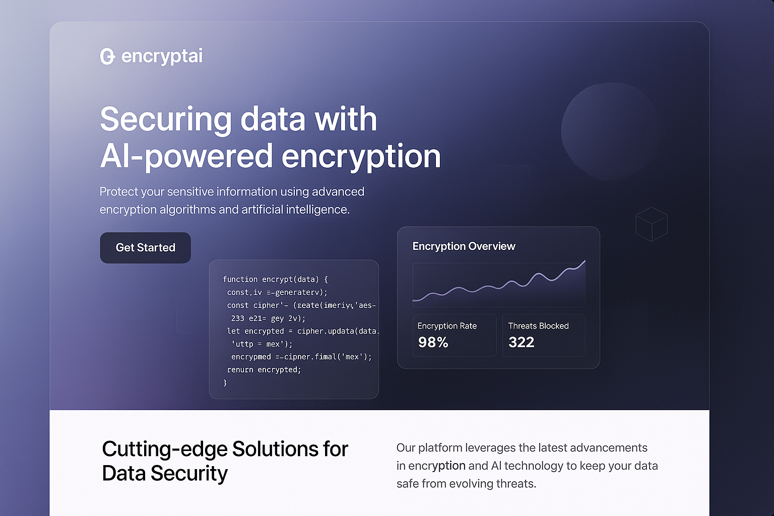 encryptai.com website mockup