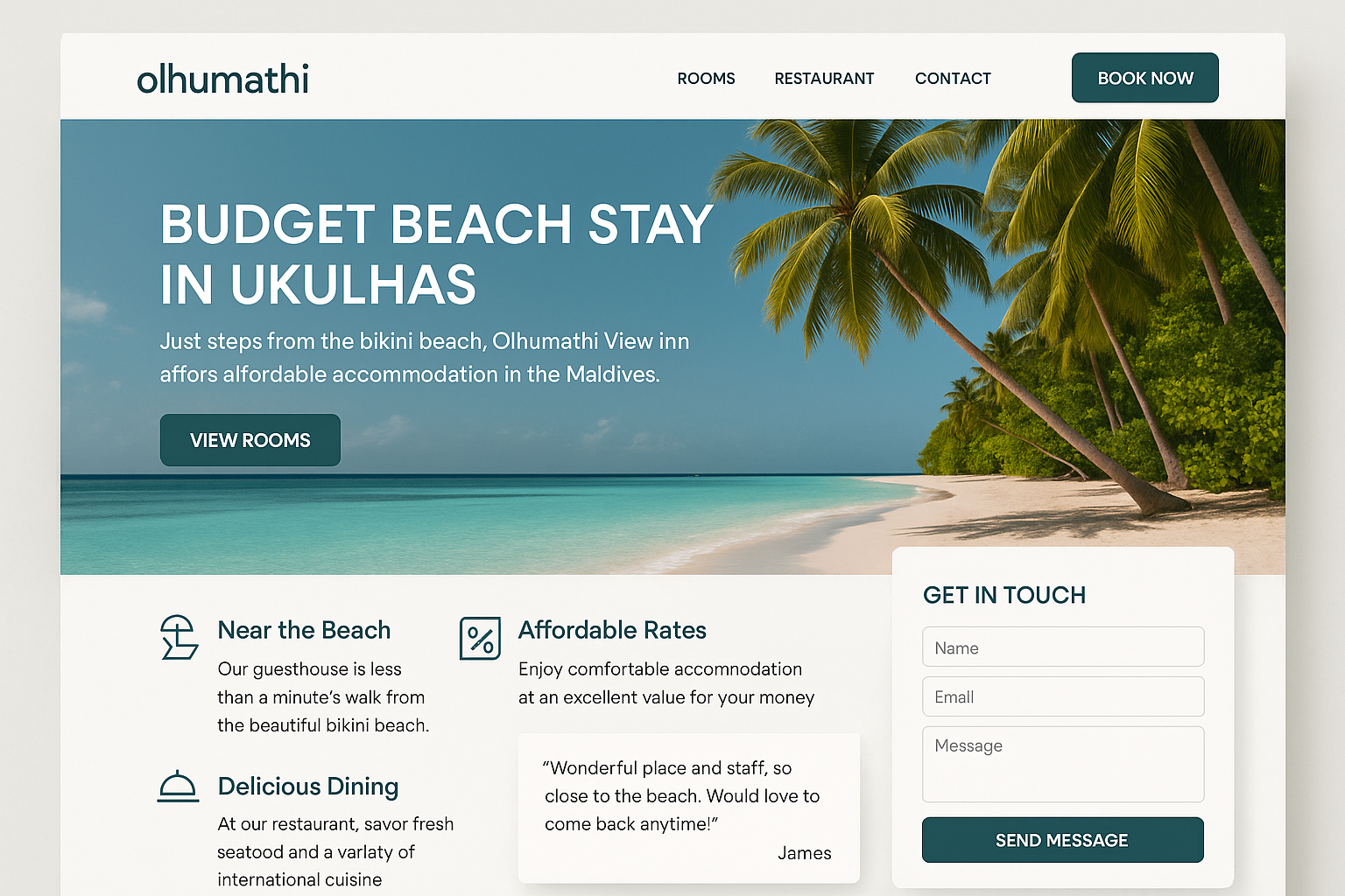 olhumathi.com website mockup