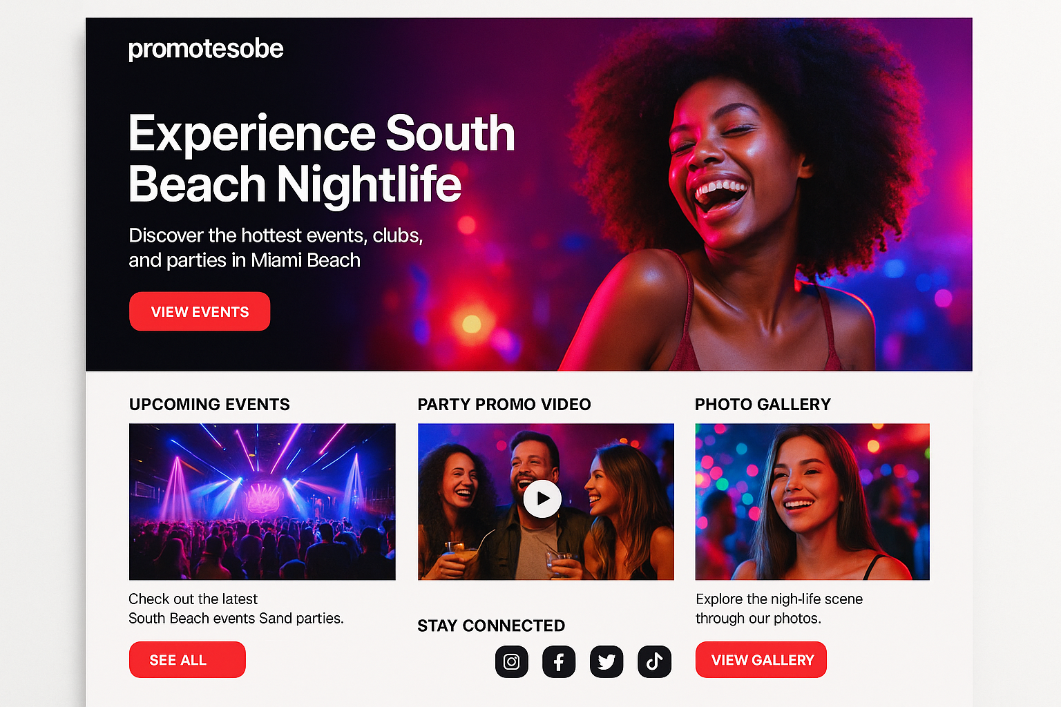 promotesobe.com website mockup