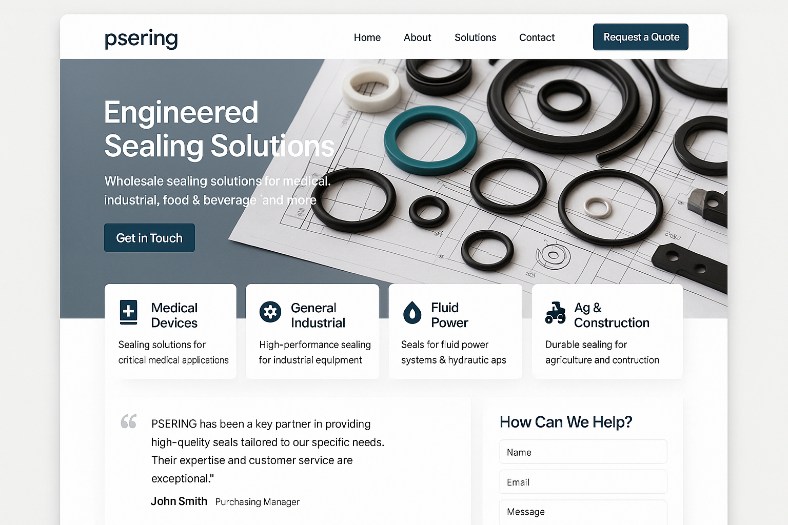psering.com website mockup