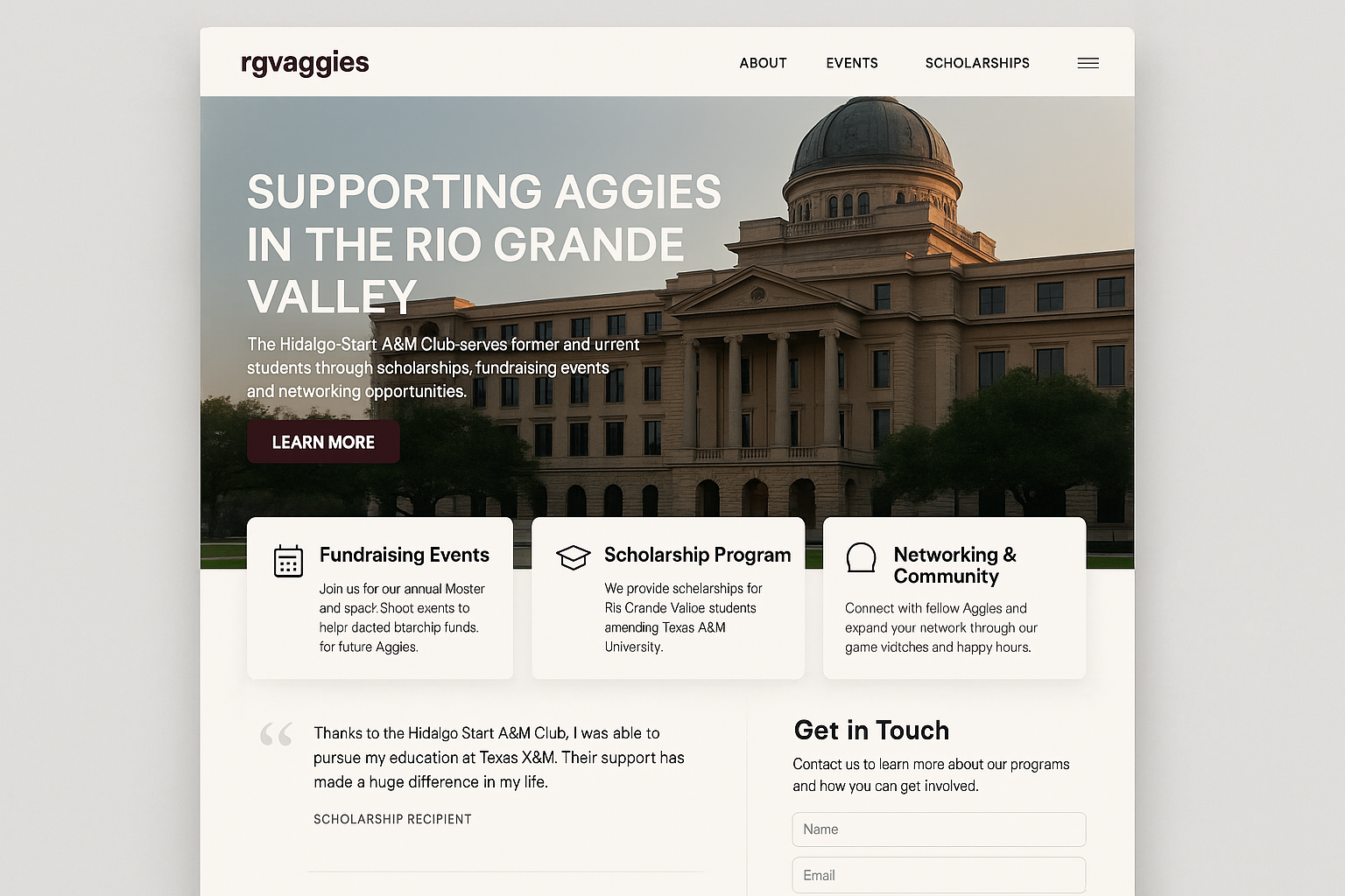 rgvaggies.com website mockup