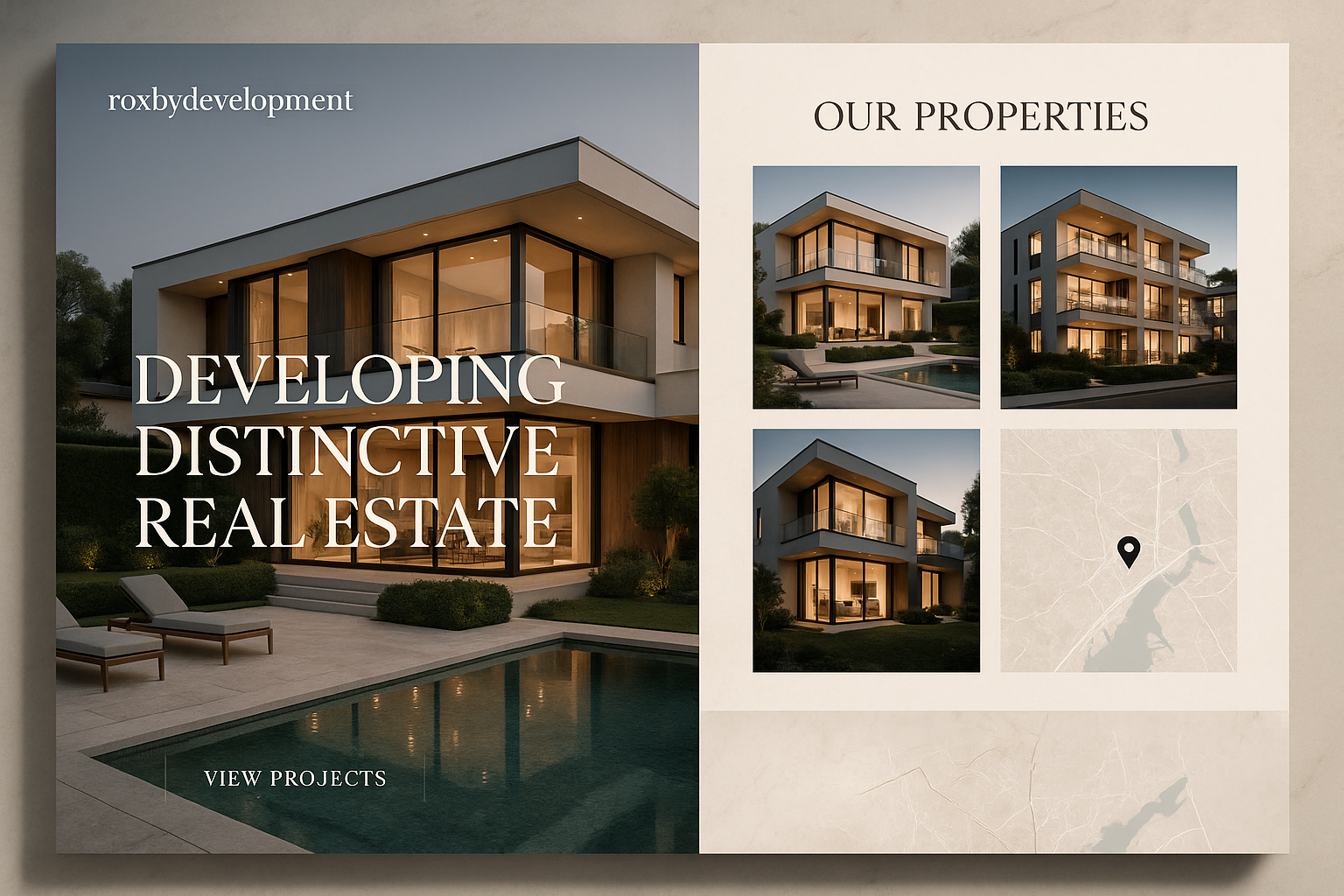 roxbydevelopment.com website mockup