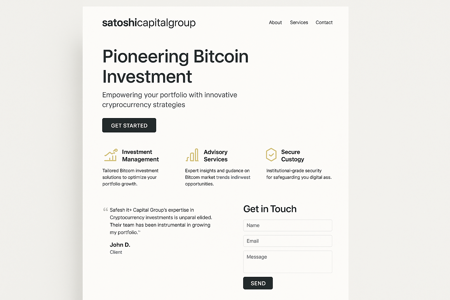 satoshicapitalgroup.com website mockup