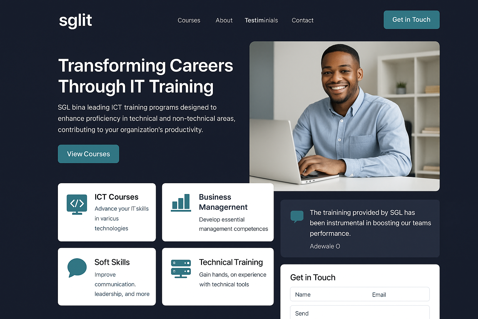 sglit.com website mockup