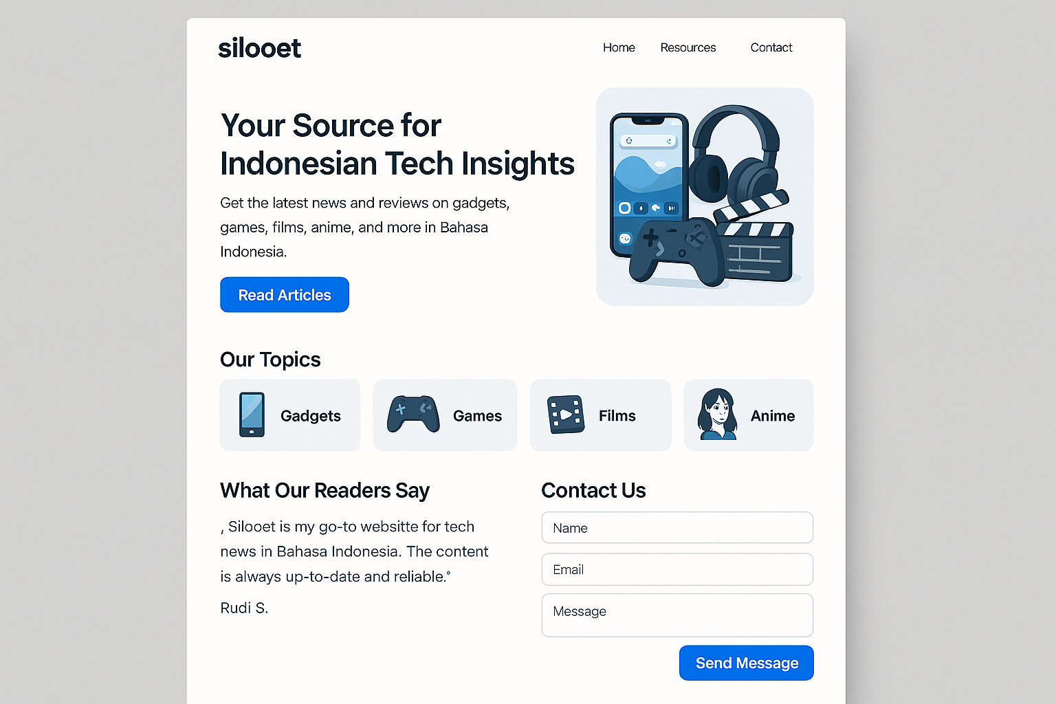 silooet.com website mockup