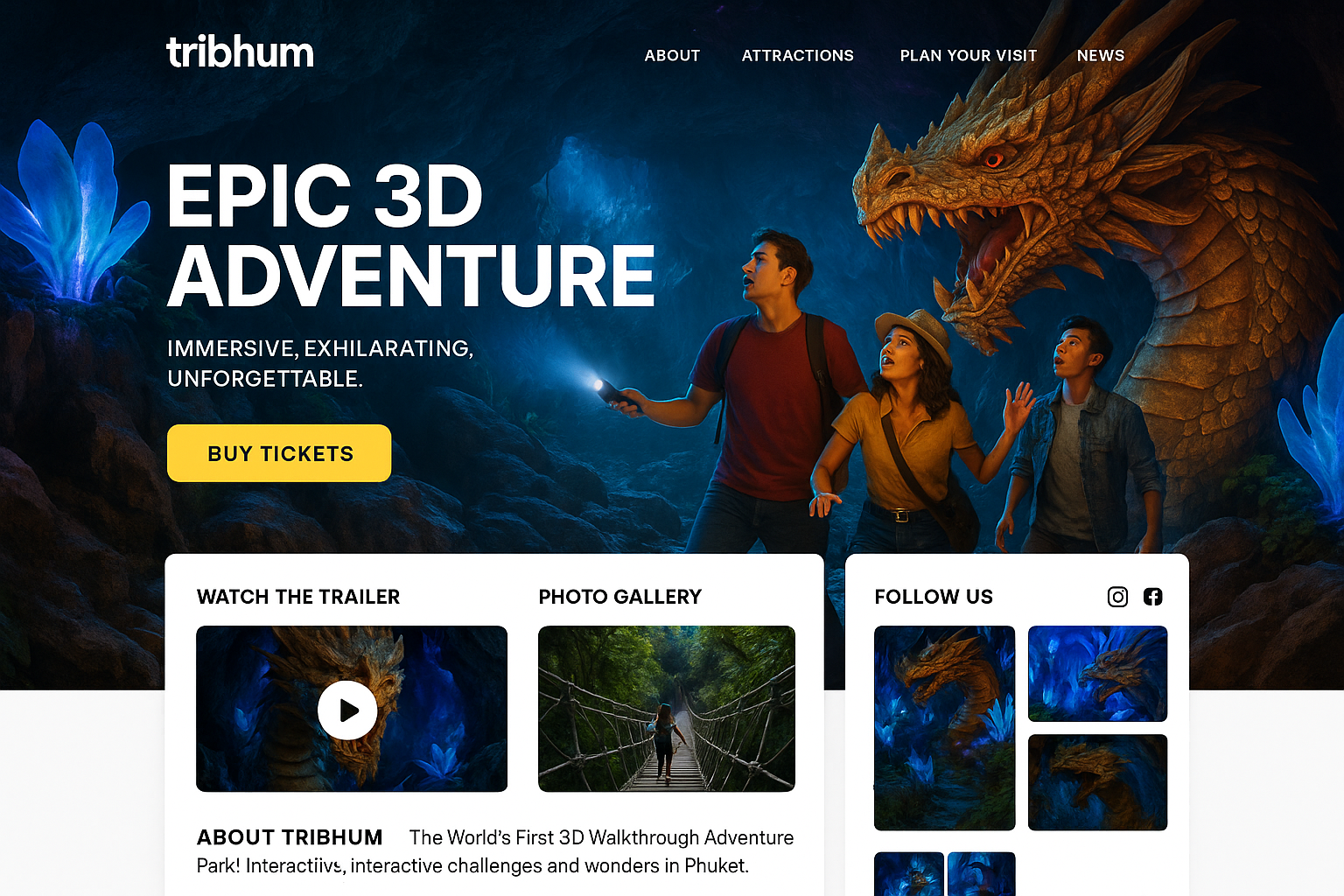 tribhum.com website mockup