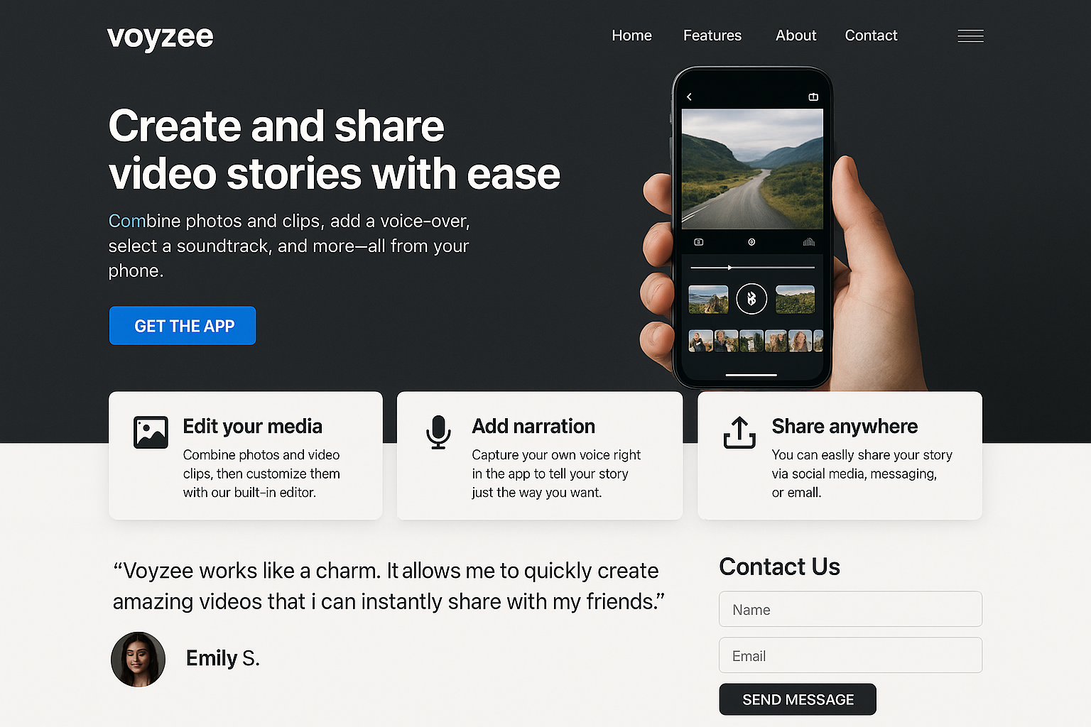 voyzee.com website mockup