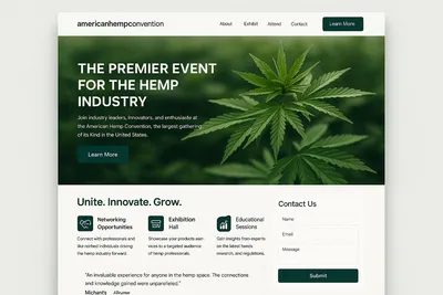 americanhempconvention.com screenshot