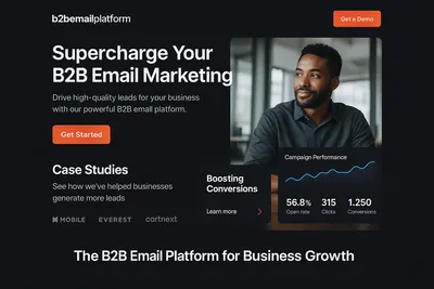 b2bemailplatform.com screenshot