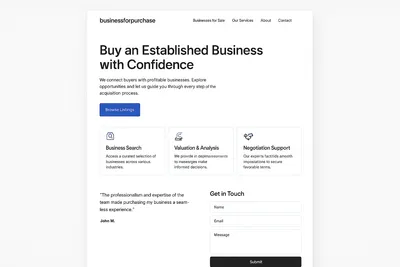 businessforpurchase.com screenshot