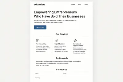 exfounders.com screenshot