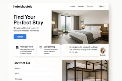 hotelshostels.com screenshot