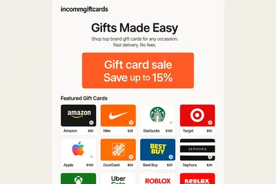 incommgiftcards.com screenshot