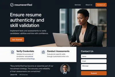 resumeverified.com screenshot