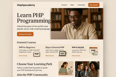 thephpacademy.com screenshot